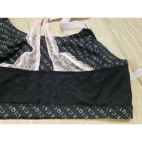 Cacique Sports Bra Sz 16 Plus Size Spell Out Strappy Stretch - Picture 5 of 7
